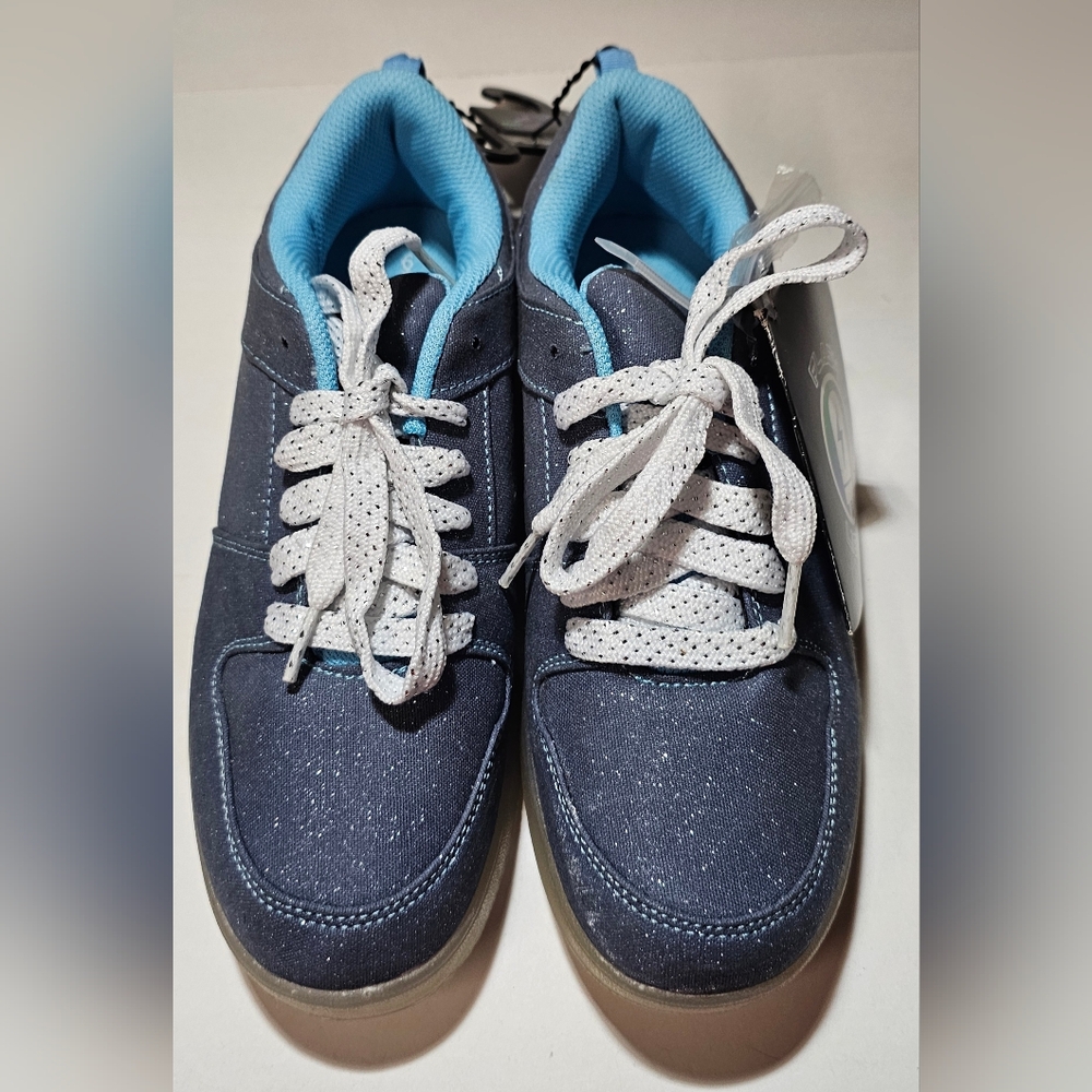 Athletic Works Blue Pink & Green Light Up Sneakers Shoes Big Girl Size 6 NEW